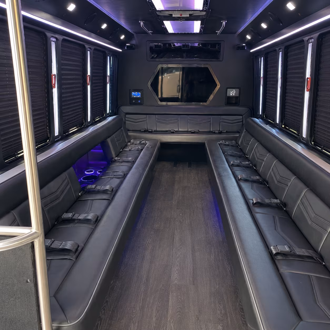 pinellas park 18 passenger party bus interior