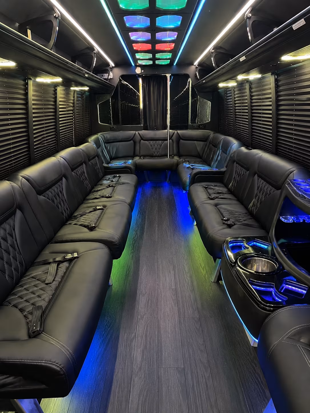 pinellas park 20 passenger party bus interior