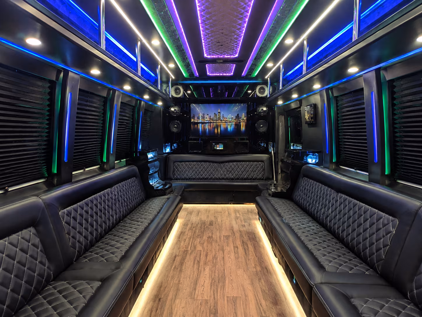 pinellas park 25 passenger party bus interior