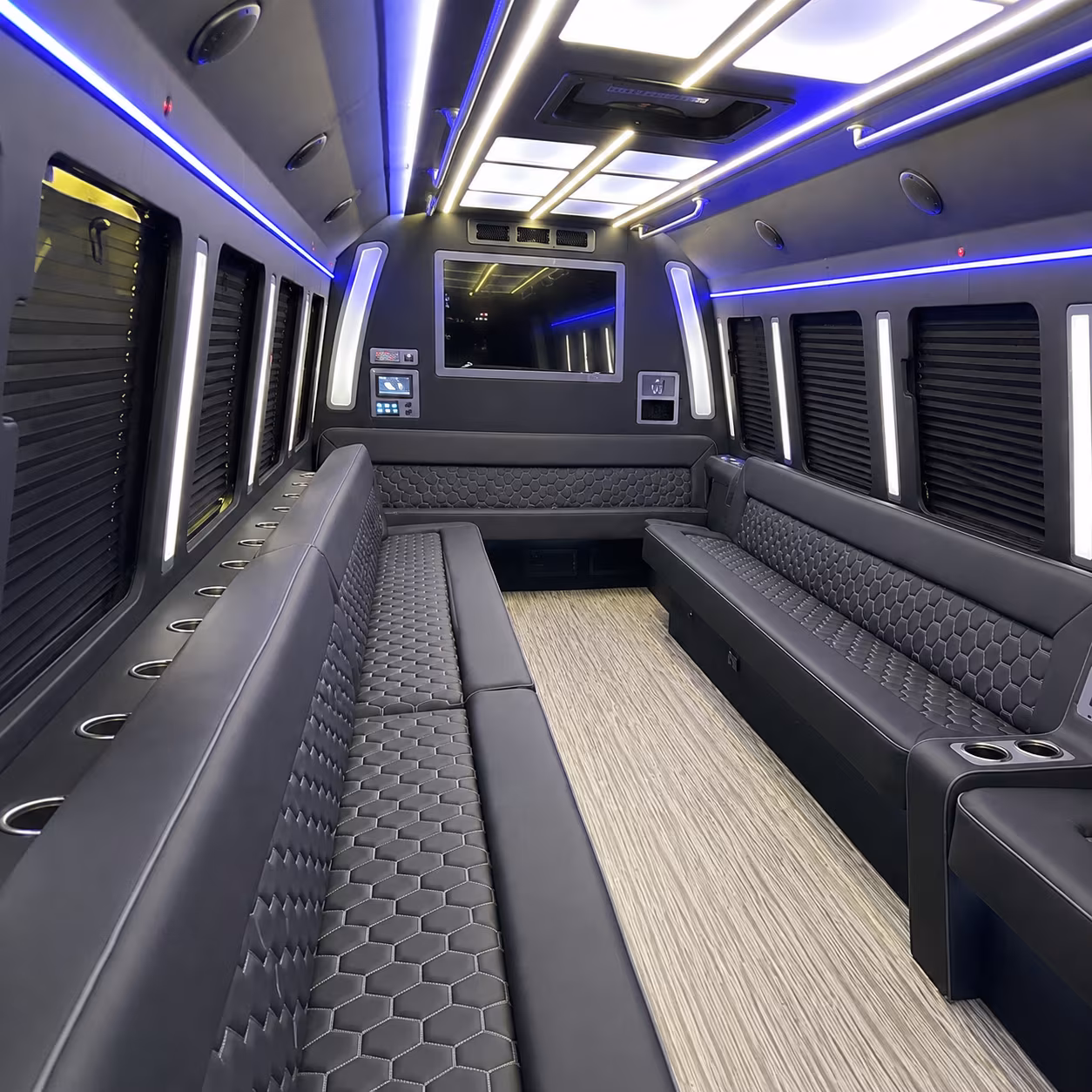 pinellas park 40 passenger party bus inside