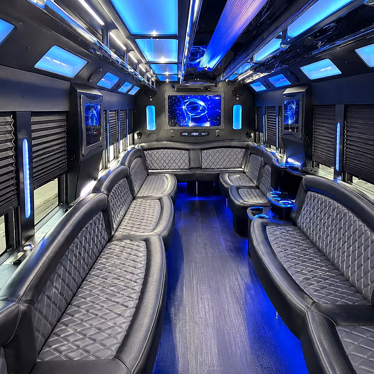 pinellas park 50 passenger party bus interior