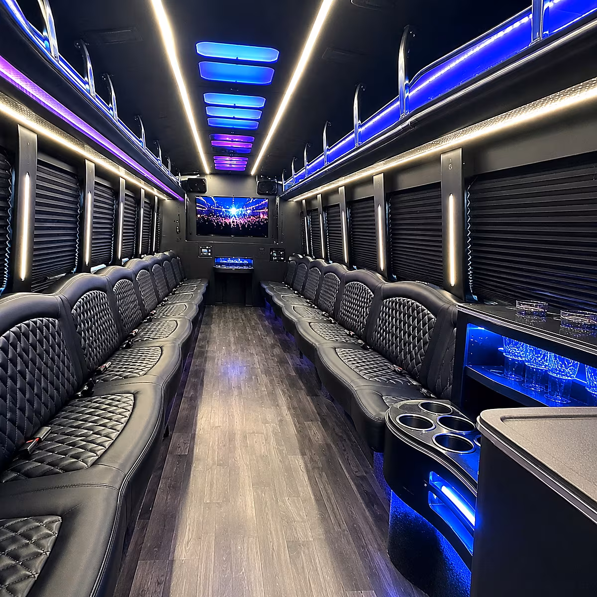 pinellas park party bus rental interior